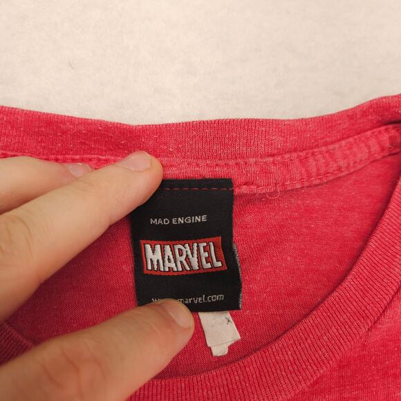 Marvel Spiderman Casual Crew Neck Short Sleeve T Shirt Adult Mens Size XL Red - Picture 3 of 9